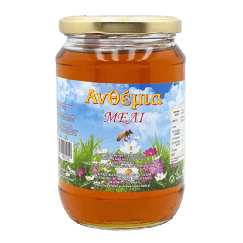 Anthemia Honig (900g) von Regina Foods bei Araxxon  - Hochwertiges griechisches Produkt.   Anthemia Honig (900g) από Regina Foods στο Araxxon  - Αυθεντικό ελληνικό προϊόν.